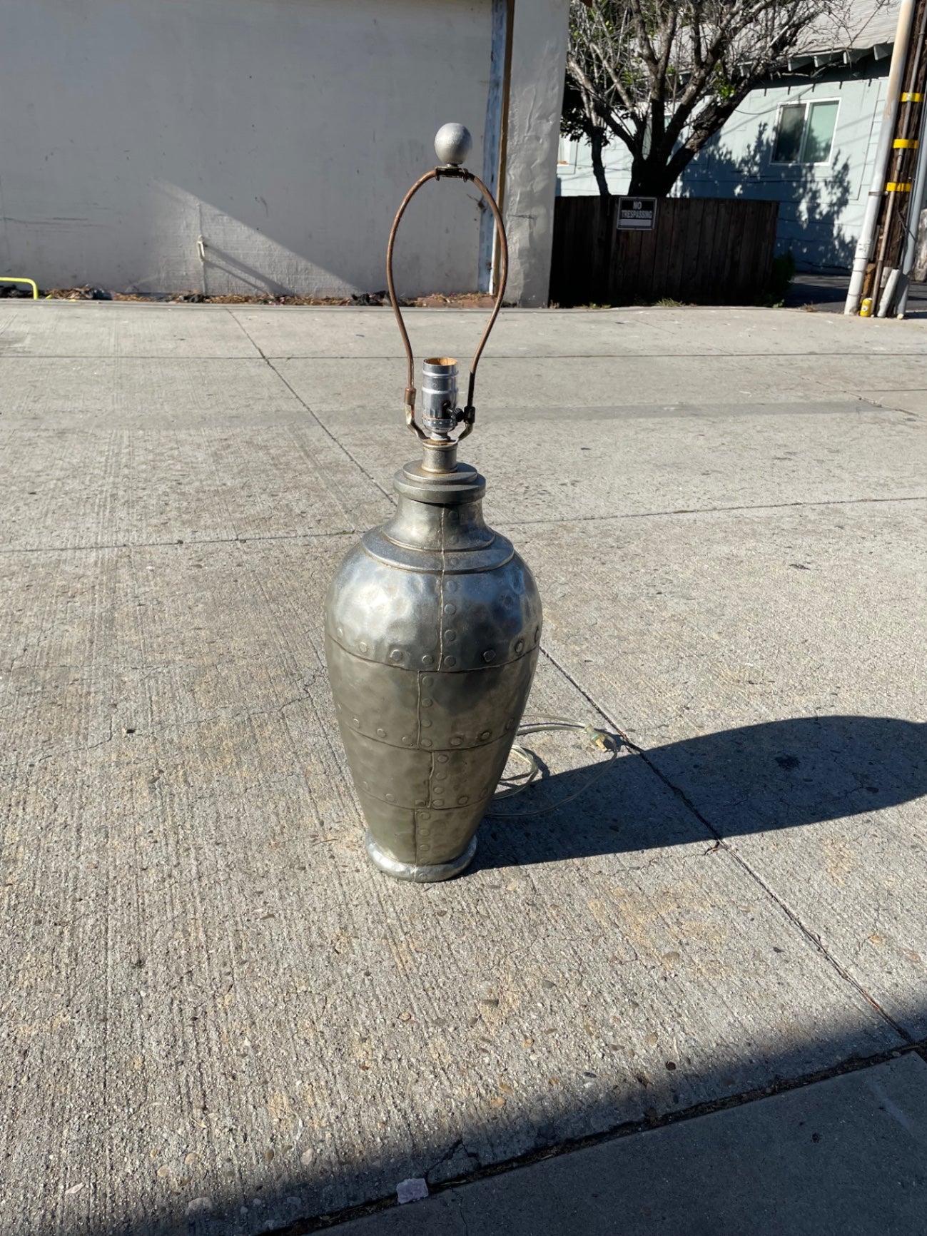 Postmodern Galvanized Aluminum Metal Aviator Plane Style Table Lamp