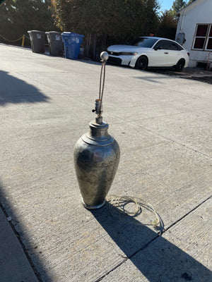 Postmodern Galvanized Aluminum Metal Aviator Plane Style Table Lamp