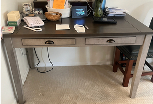 Counter High Desk or Table With Drawers