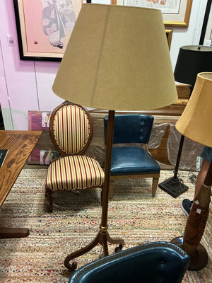 Mahogany Floor Lamp With Shade
