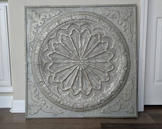 Tin Ceiling Tile Wall Art Medallion