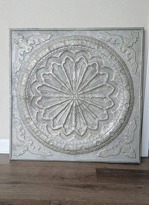 Tin Ceiling Tile Wall Art Medallion