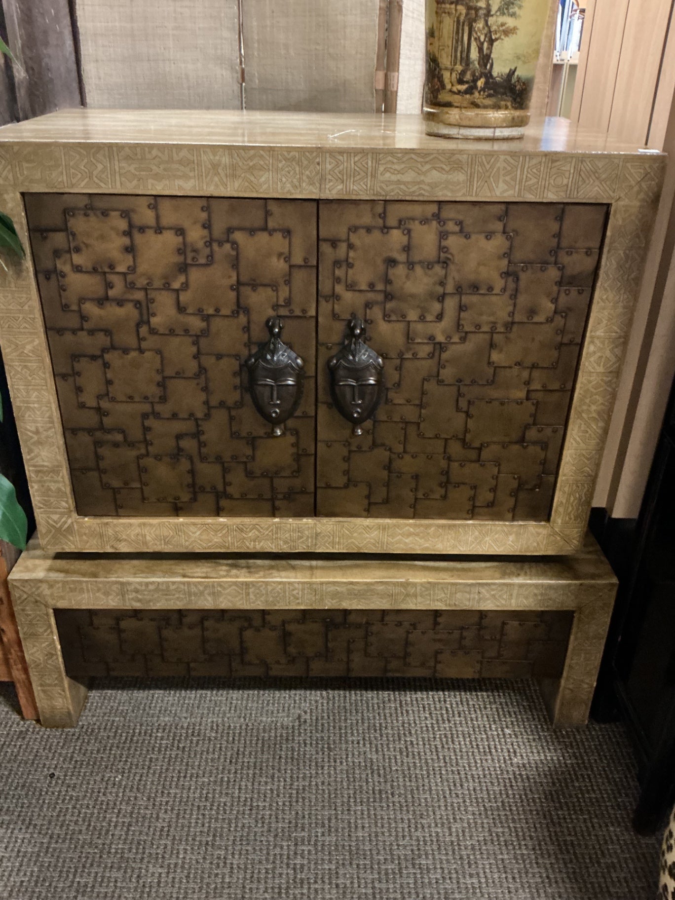 Maitland Smith polynesian Style TV Cabinet