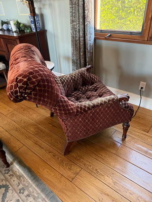 Stickley Leopold Tufted Chair & Ottoman