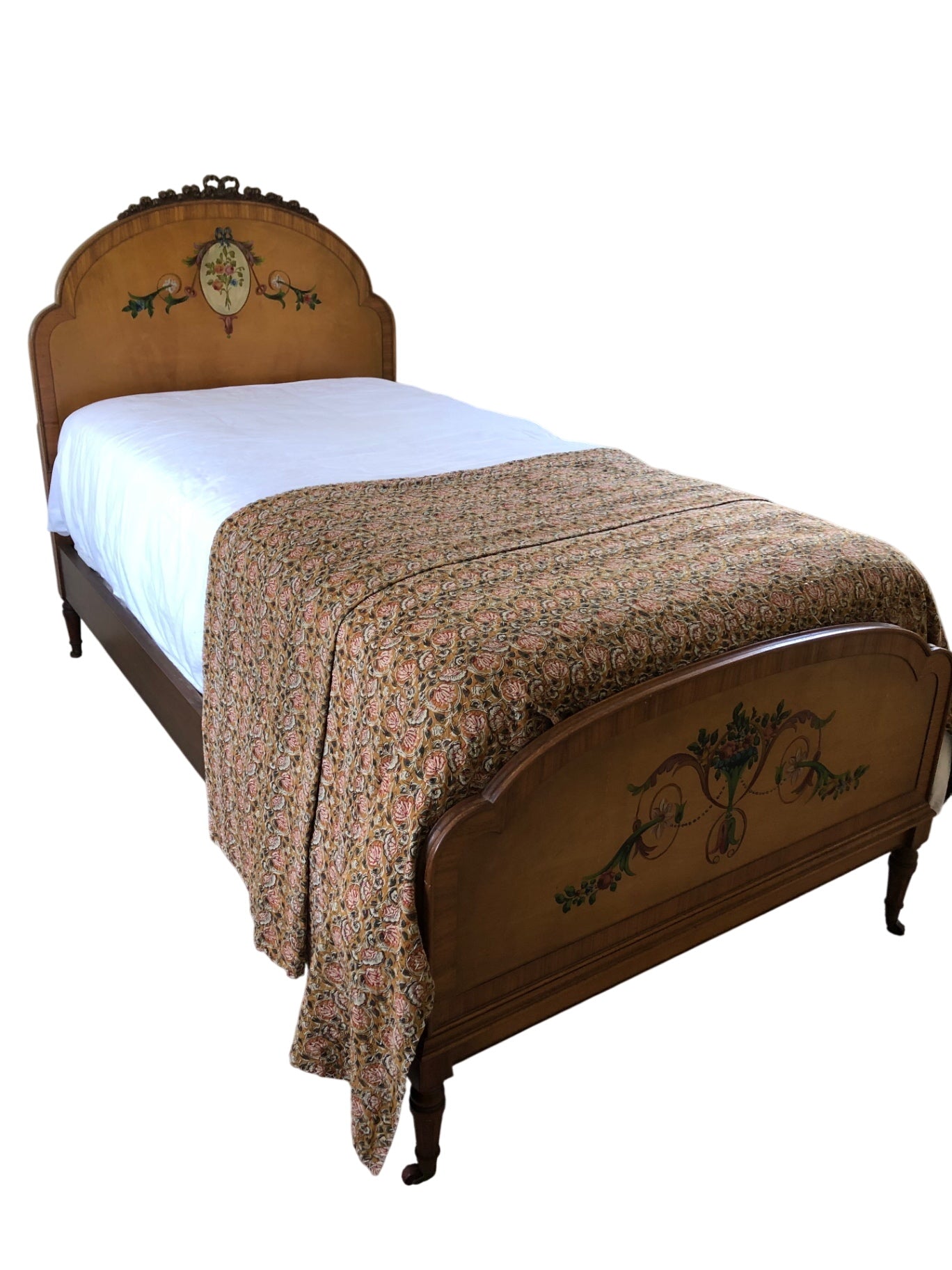 Antique Bed “Widdicomb” 80 “ Long x 43” Wide, Head board 53 “ high. Two available sold by each.