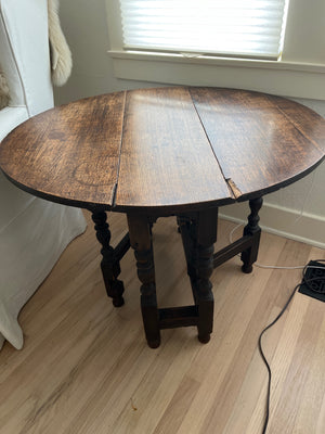 Antique English Oak Gateleg Occasional Table