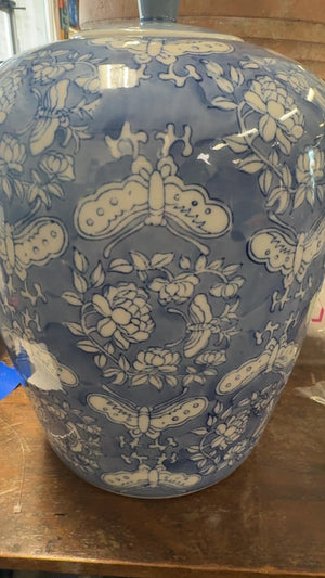 Blue & White Ginger Jar Vase