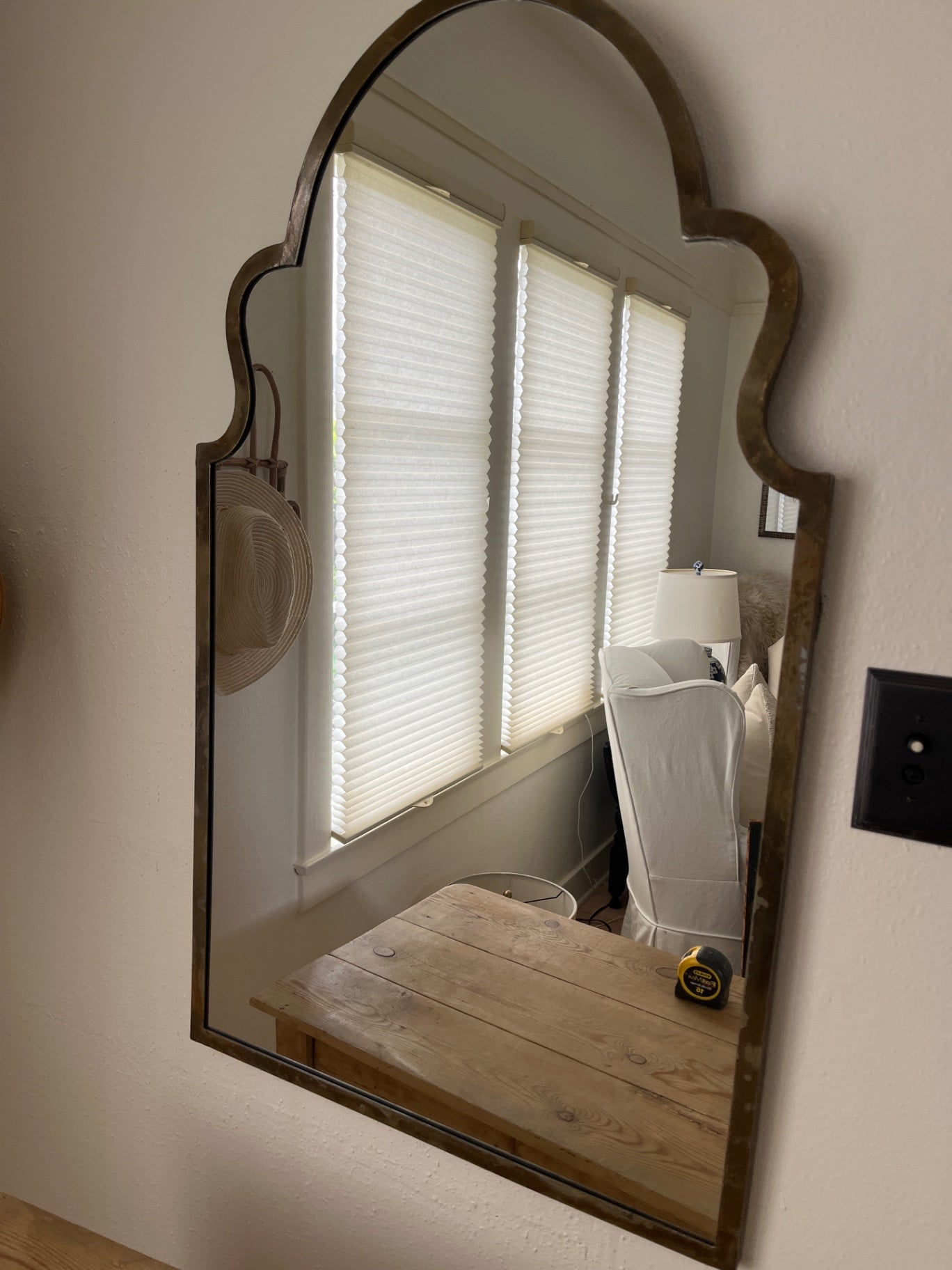Wisteria Brass Frame Mirror 55 x 30