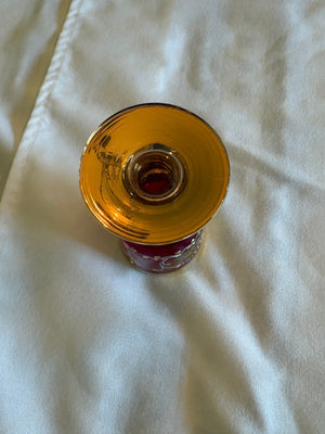 Ruby Red Bohemian-style Glass Goblets