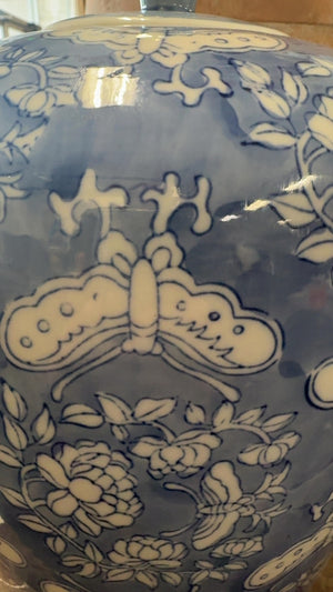 Blue & White Ginger Jar Vase