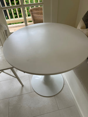 Small White Pedestal Table