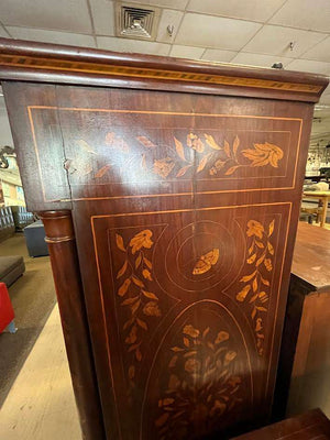 Antique Victorian Marquetry Walnut Inlaid High Chest 66x35x20