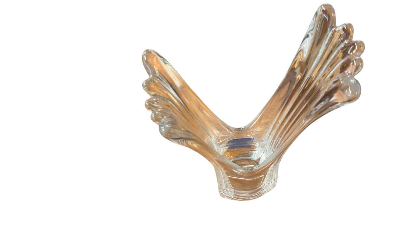 Vintage Pressed Glass Celery Vase Approx 13in