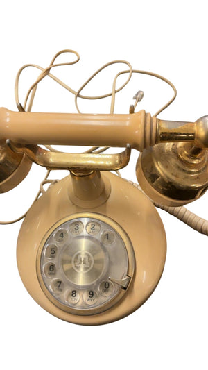 Vintage Rotary Style Push-Button Telephone Blue w/ Flash Redial