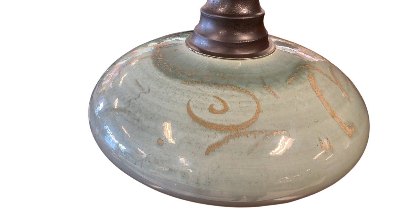 Celadon Studio Pottery Vessel Approx 16x20in
