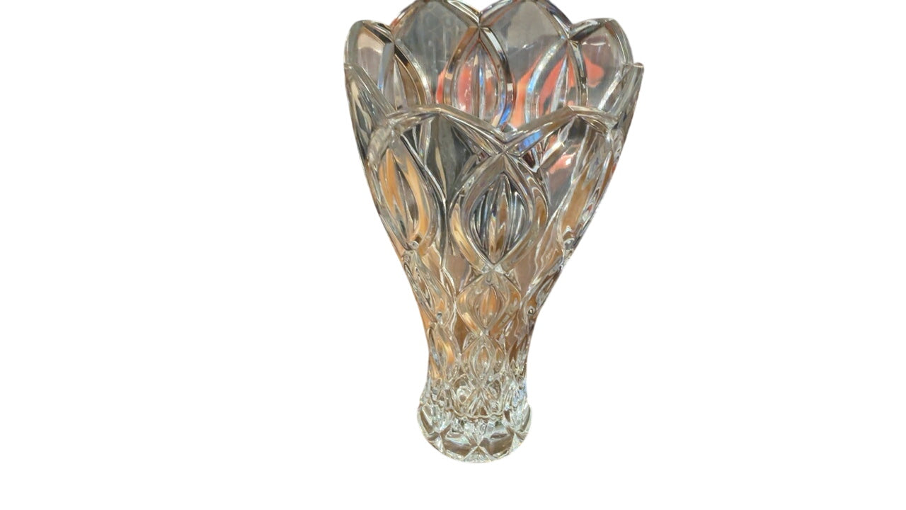 Vintage Lead Crystal Vase Approx 13in
