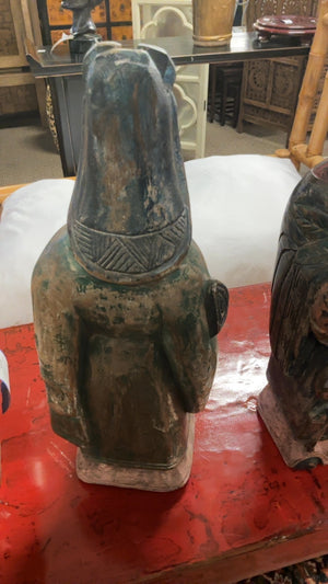 Chinese Scholar Carved Wood Figure 16" Made In Thailand