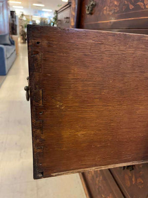 Antique Victorian Marquetry Walnut Inlaid High Chest 66x35x20
