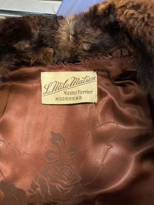 Vintage Mink Coat L. Milo Matson Moorehead Minnesota circa 1930-1950