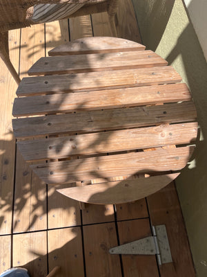 Wood Patio Folding Side Table 19x20