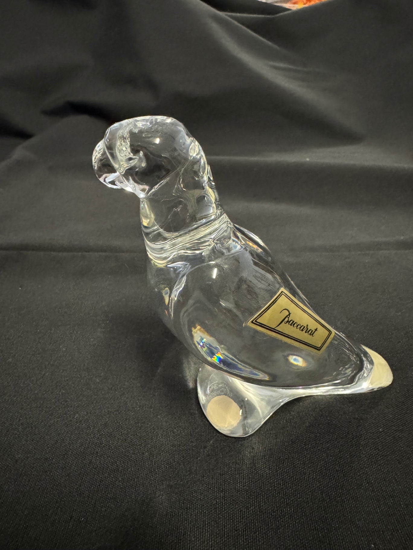 Baccarat Crystal Parrot Figurine