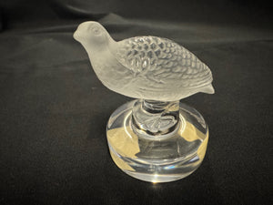 Lalique France Crystal Quail Figurine
