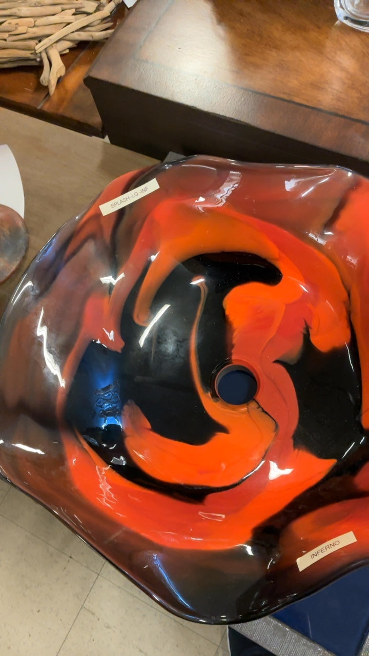 Art Glass Sink Approx 18in