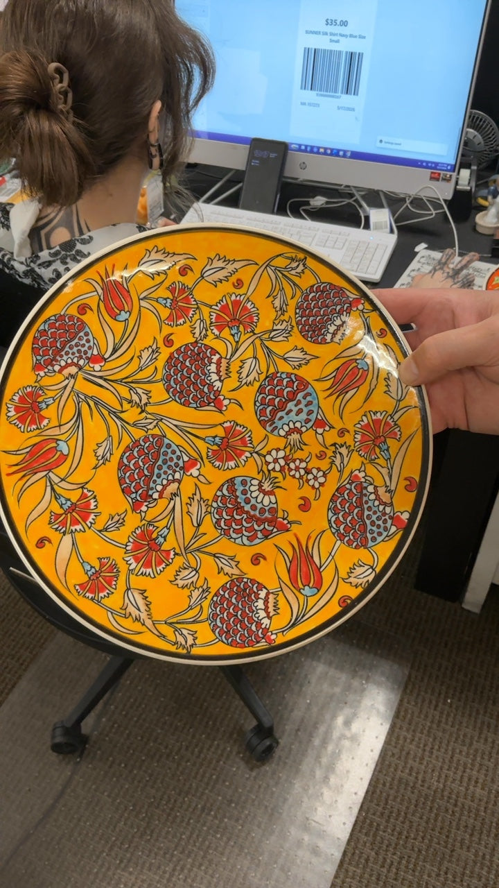 Hand-painted Turkish dinner plate, each