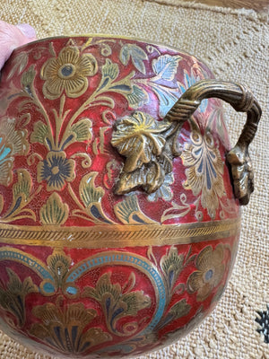 Vintage Indian Brass Ice Bucket