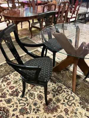 Pietro Costantini for Ello Black Lacquer Dining Chairs (set of 8)