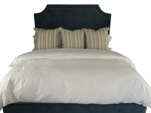 Custom Nailhead Upholstered Headboard and Bed Frame