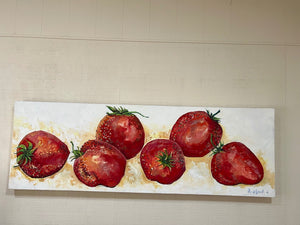 Strawberry Painting by Fred Gowland 24in x72in