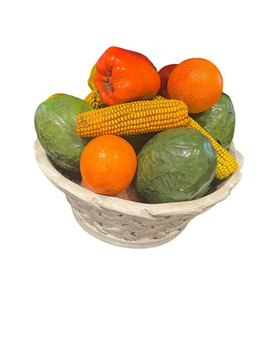 Italian Majolica Ceramic Fruit Bowl