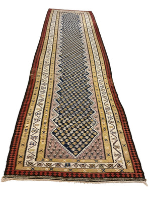 Persian Tribal Kilim Runner Rug 14' x3'.5