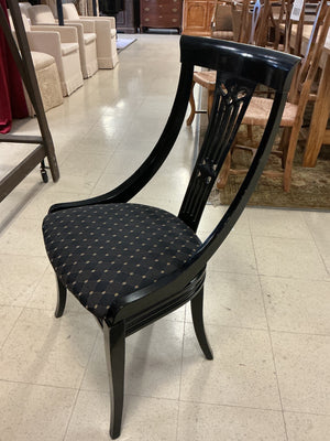 Pietro Costantini for Ello Black Lacquer Dining Chairs (set of 8)