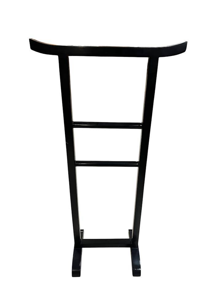 Black Wooden Asian Style Valet or Blanket Stand