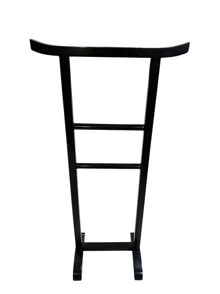 Black Wooden Asian Style Valet or Blanket Stand