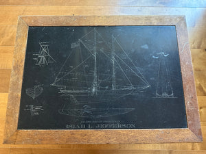 Late 20th Century Isiah L. Jefferson Nautical Slate Side Table
