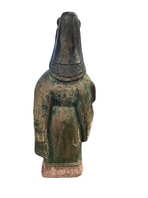 Chinese Scholar Carved Wood Figure 16" Made In Thailand
