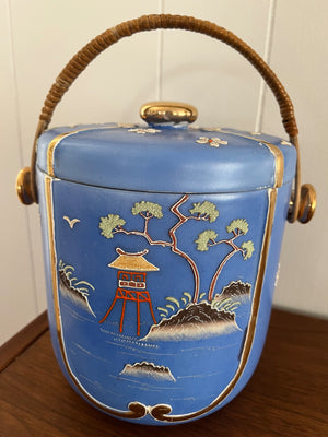 Antique Ceramic Japanese Cookie Jar  Moriyama,