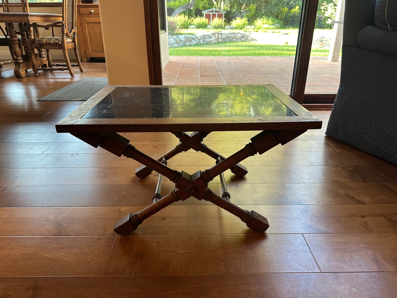 Late 20th Century Isiah L. Jefferson Nautical Slate Side Table