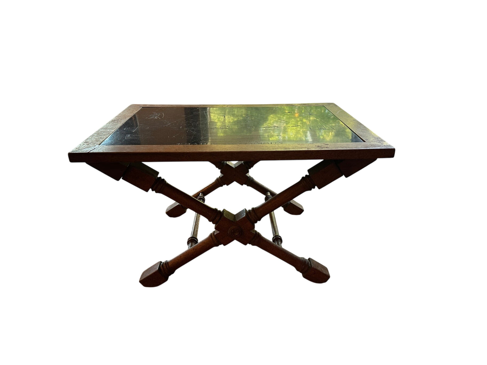 Late 20th Century Isiah L. Jefferson Nautical Slate Side Table