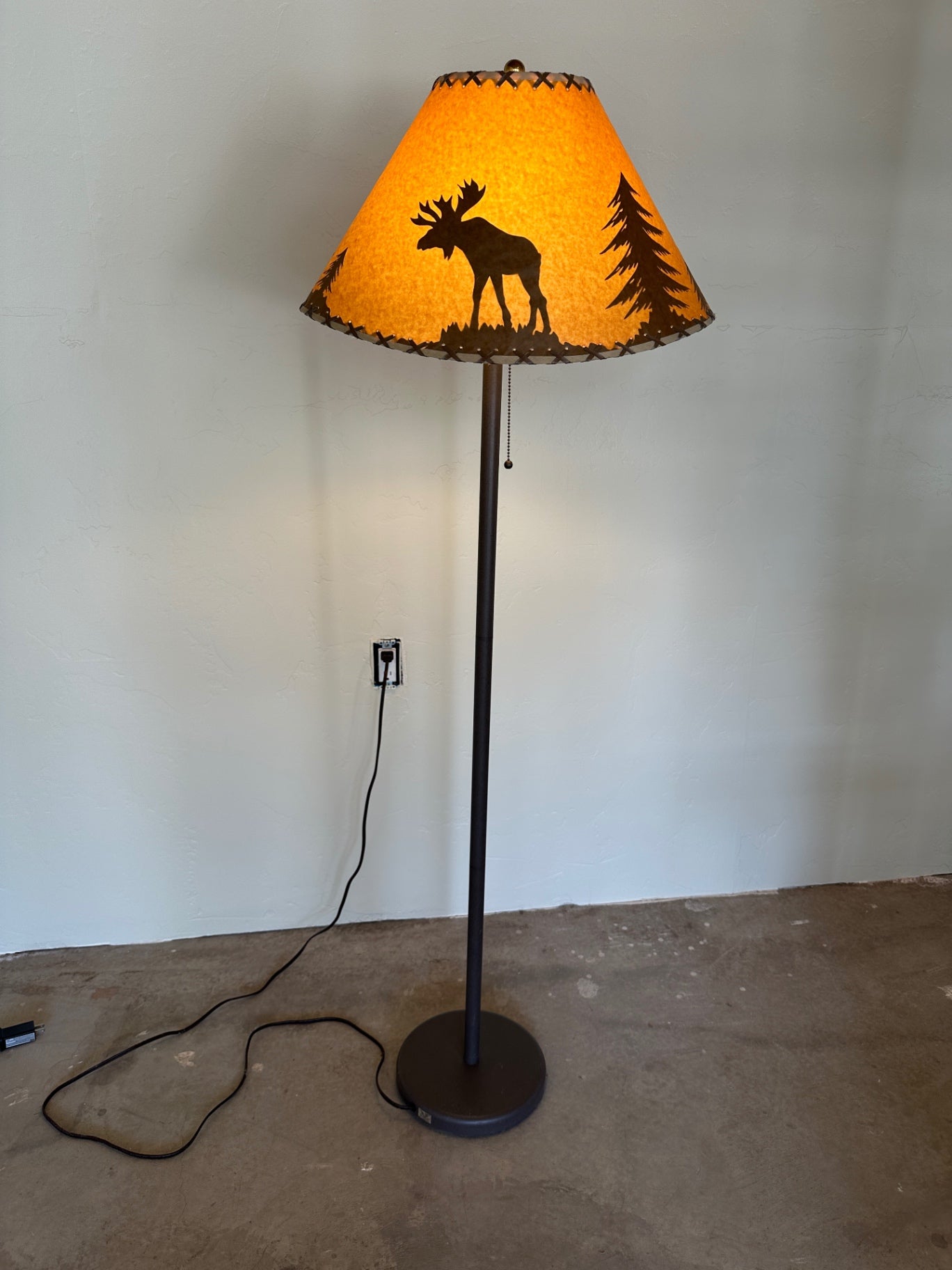 Floor Lamp with Moose Shade