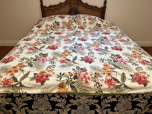 Botanical Print Comforter (small tear on back)
