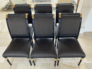 Hollywood Regency Versace Style Side Chairs (set of 6)
