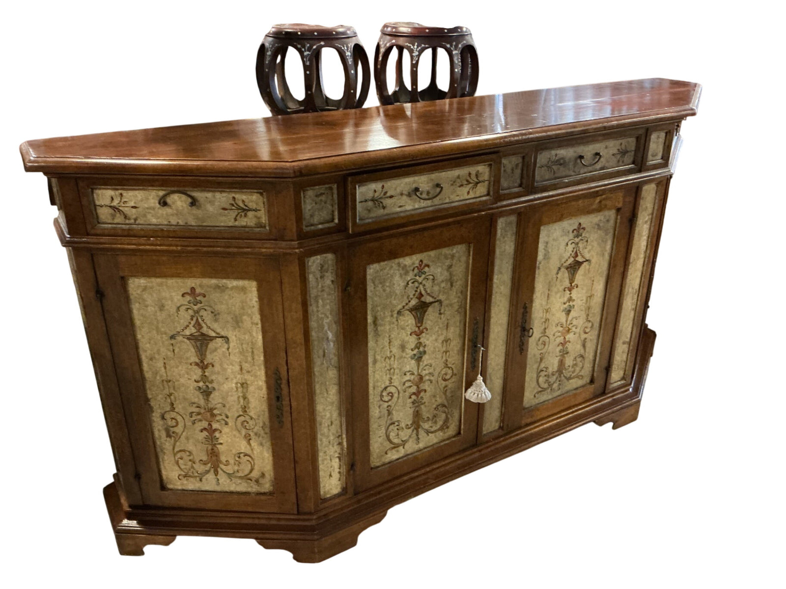 Demi-Lune Venetian Painted Sideboard