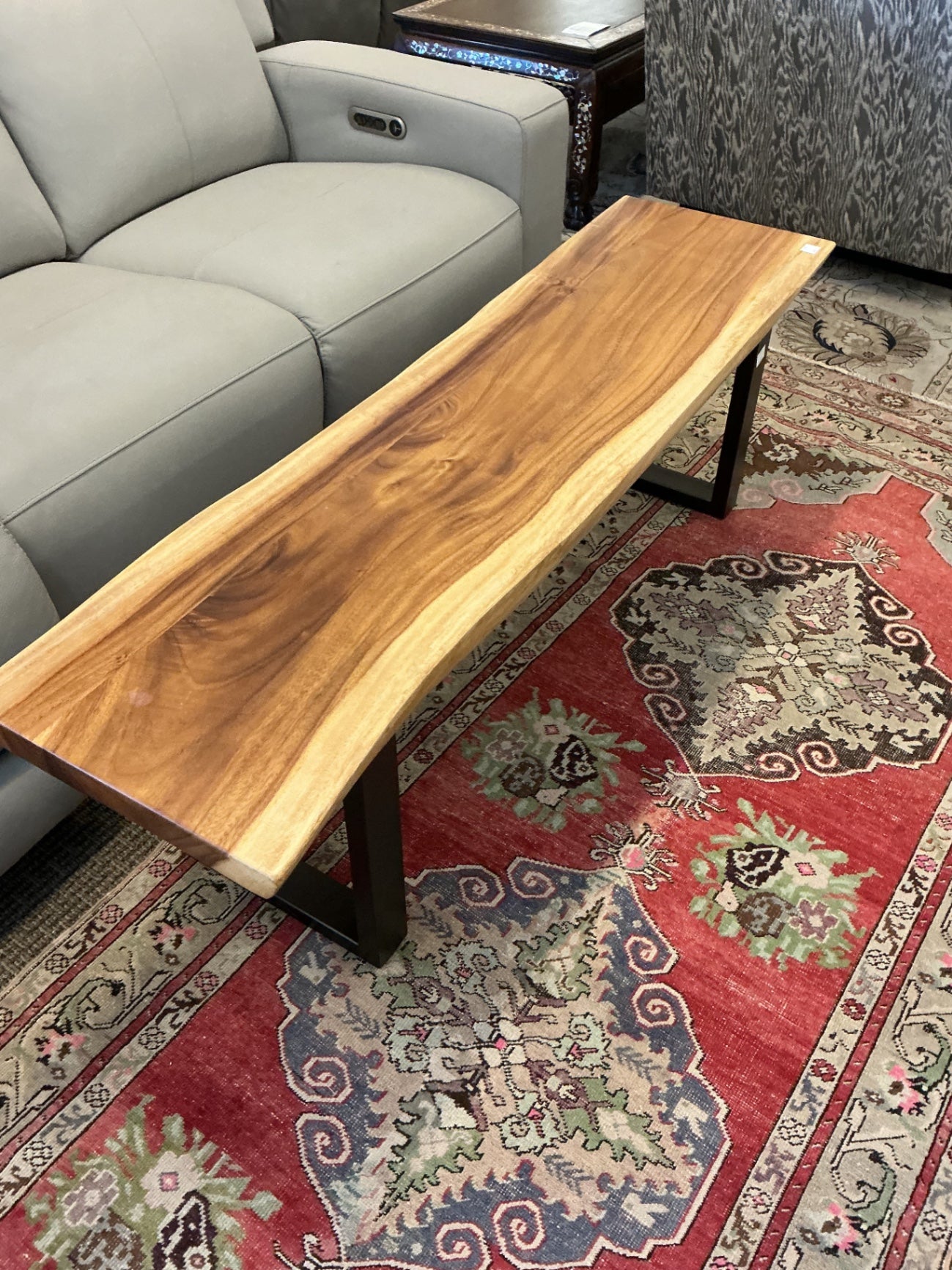 Live Edge Wooden Bench