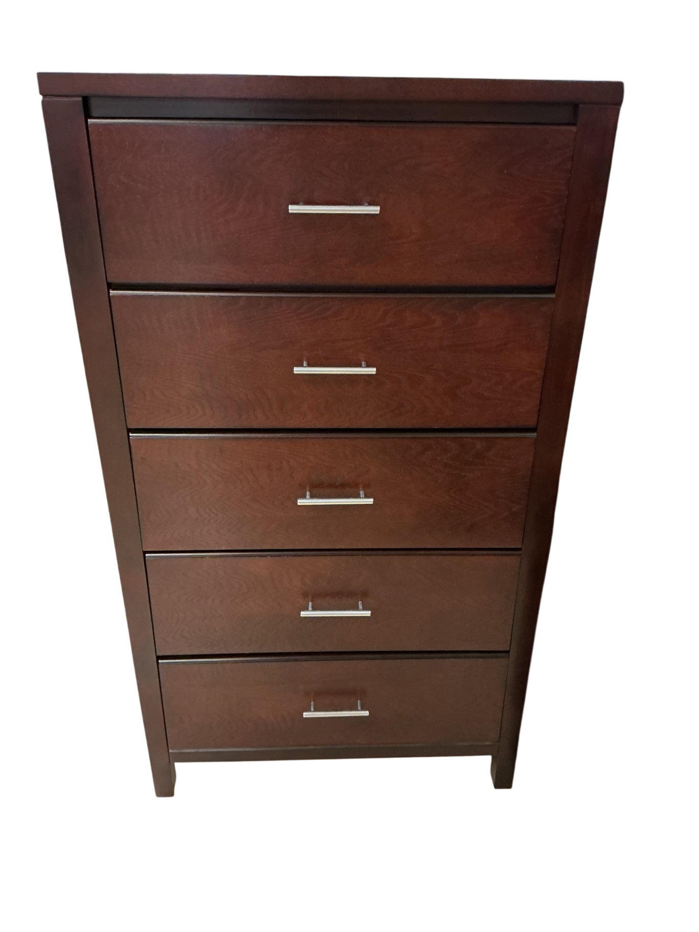 Dark Wood 5 Drawer Chest