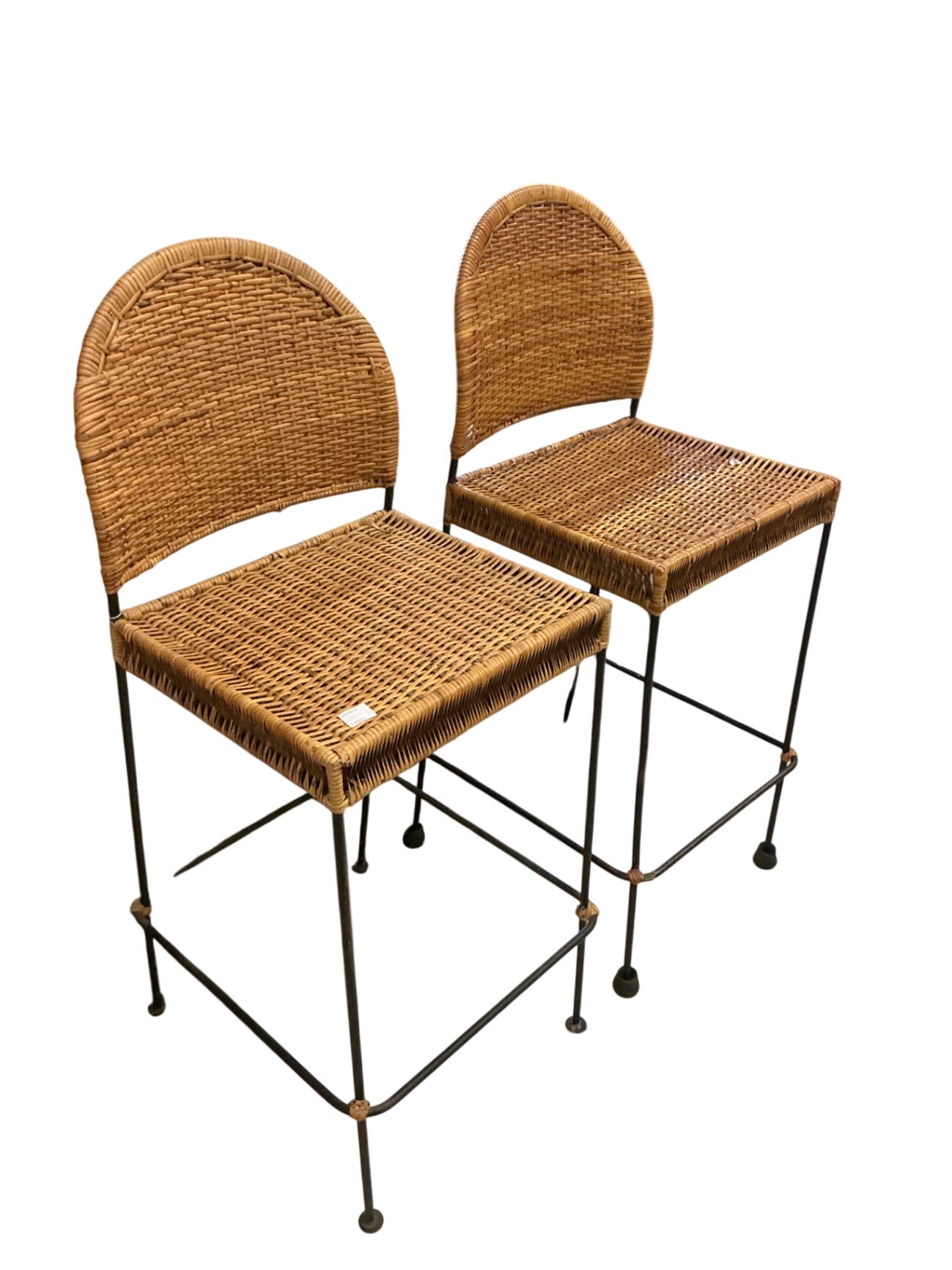 Wicker Barstools (pair)