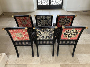 Hollywood Regency Versace Style Side Chairs (set of 6)